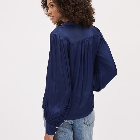 RW&CO Puff Sleeve Satin Blouse - Picture 3 of 7